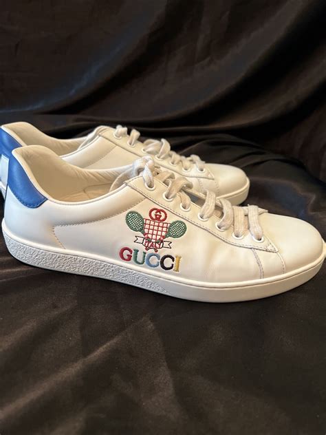 blue stoned gucci shoes|gucci ace tennis shoes.